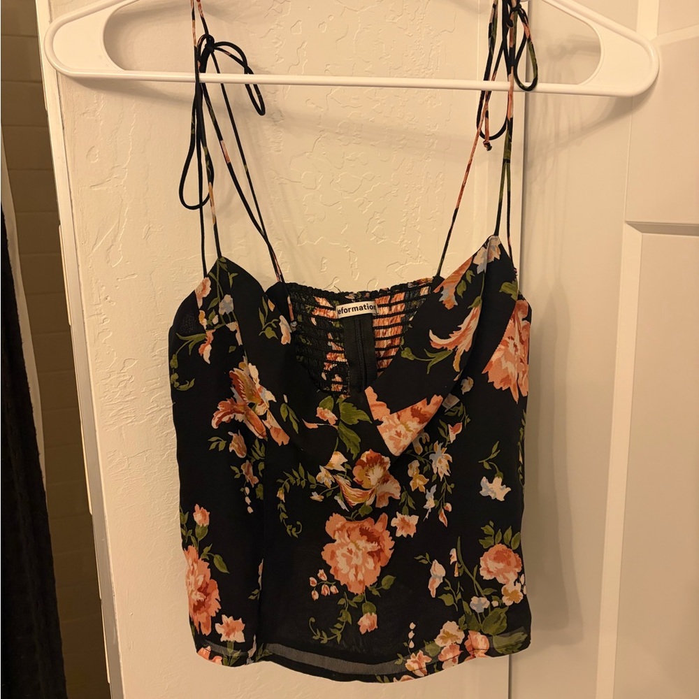 Reformation Black and Pink Floral Camisole - Picture 3 of 5
